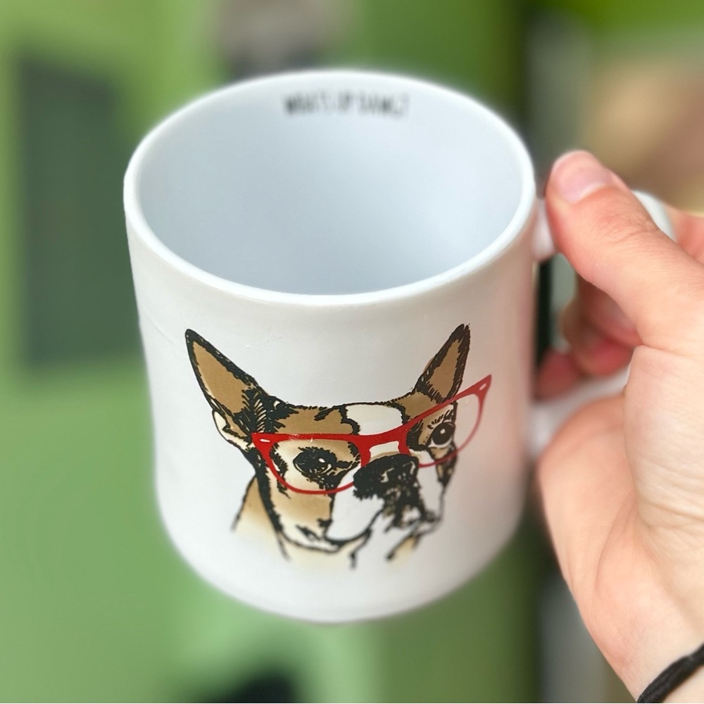 Chic French Bulldog With Glasses Ceramic Coffee Tea Kitchen Dining Mug Cup - Picture 4 of 6